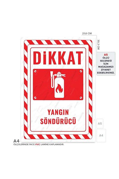 Posterya Ul02678-A4 - Fire Extinguisher Warning Sign (21.6×30.3cm)