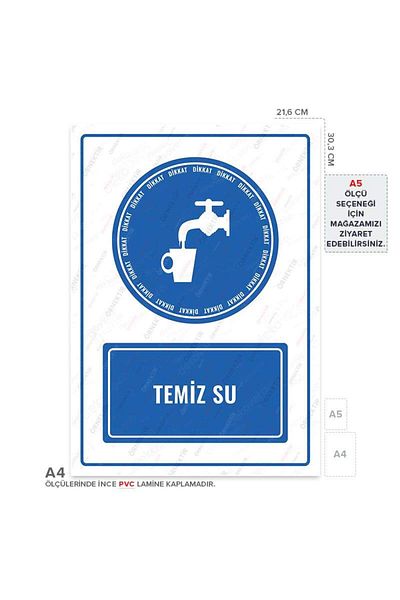 Posterya Ul01094-A4 - Clean Water Warning Sign (21.6×30.3cm)
