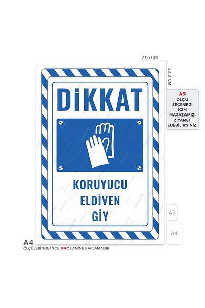 Posterya Ul02758-A4 - Protective Glove Wear Warning Sign (21,6×30,3cm)
