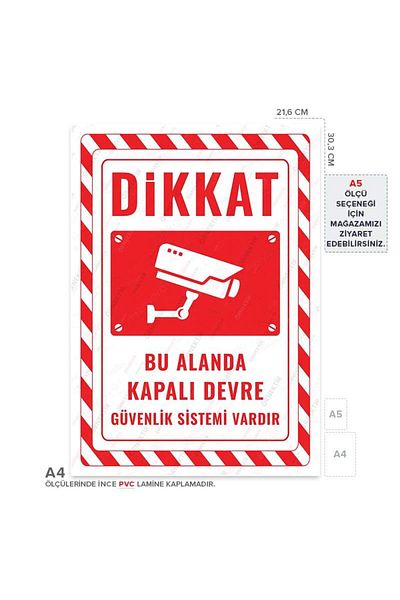 Posterya Ul02509-A4 - There Is a Closed Circuit Security System Warning Sign in This Area (21,6×30,3cm)