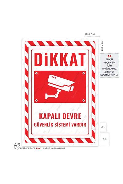 Posterya Ul02559-A5 - Attention Closed Circuit Security System Warning Sign (15,4×21,6cm)