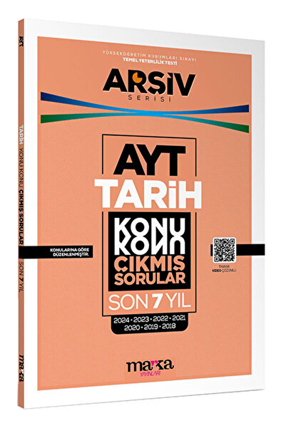 Marka Yayınları AYT TARİH Son 7 YIL Konu Konu Çıkmış Sorular Çözümlü Marka Ya...