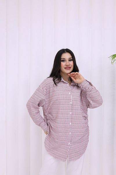 akabe Striped Tie up Shirt