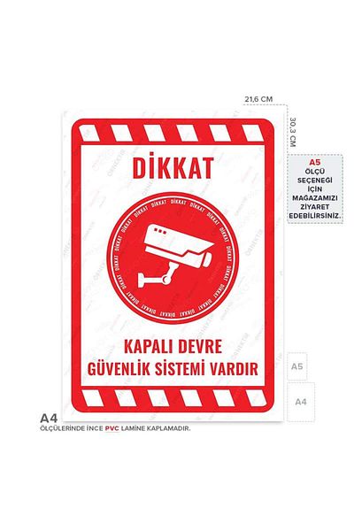Posterya Ul02148-A4 - Attention Closed Circuit Security System Warning Sign (21.6×30.3cm)
