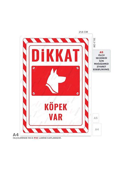 Posterya Ul02569-A4 - Caution Dog Warning Sign (21.6×30.3cm)