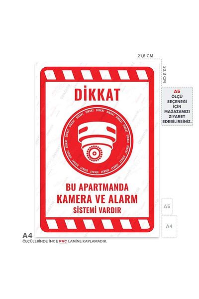 Posterya Ul02126-A4 - There Is a Camera and Alarm System in This Apartment Warning Sign (21.6×30.3cm)