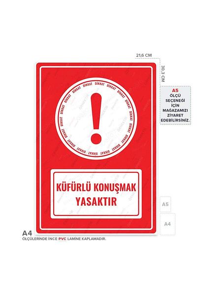 Posterya Ul01710-A4 - Warning Sign of Prohibited Speech with Mildew (21.6×30.3cm)