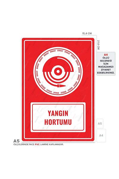 Posterya Ul01619-A5 - Fire Hose Warning Sign (15.4×21.6cm)