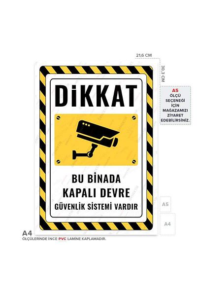 Posterya Ul02508-A4 - There Is a Closed Circuit Security System Warning Sign in This Building (21,6×30,3cm)