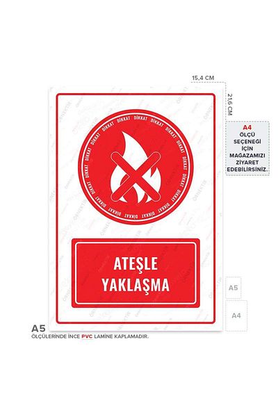 Posterya Ul01608-A5 - Fire Approach Warning Sign (15.4×21.6cm)