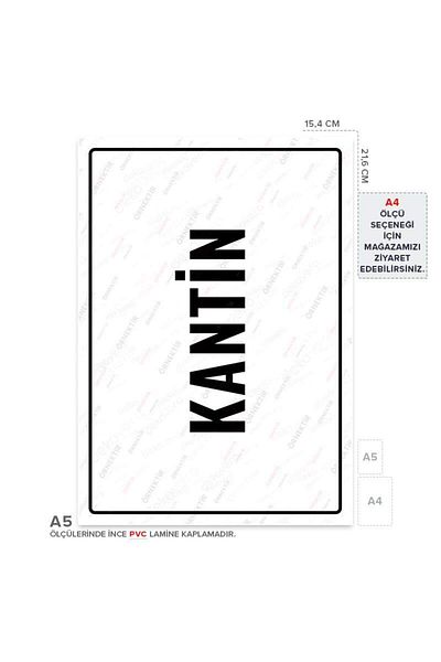 Posterya Ul01773-A5 - Canteen Warning Sign (15,4×21,6cm)