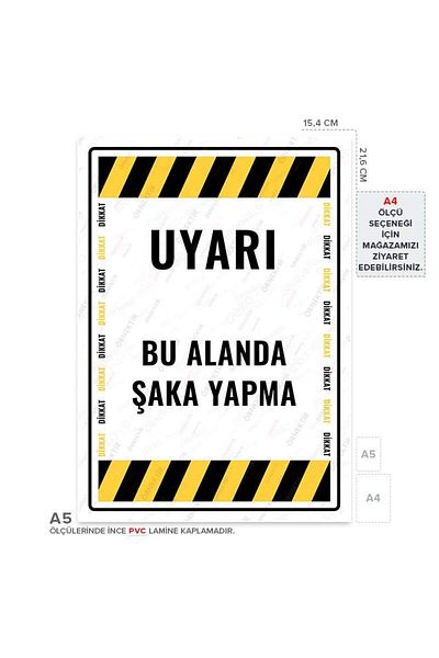 Posterya Ul01671-A5 - Warning Sign Do Not Make Jokes in This Area (15,4×21,6cm)