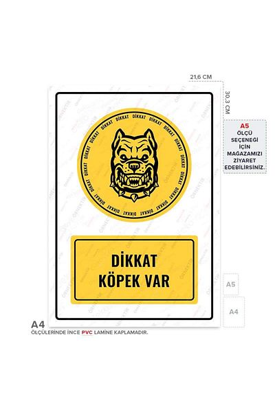Posterya Ul01472-A4 - Caution Dog Warning Sign (21.6×30.3cm)