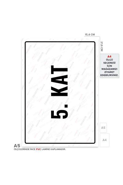 Posterya Ul01875-A5 - 5. Floor Warning Sign (15.4×21.6cm)