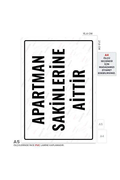 Posterya Ul01787-A5 - Warning Sign for Apartment Residents (15,4×21,6cm)