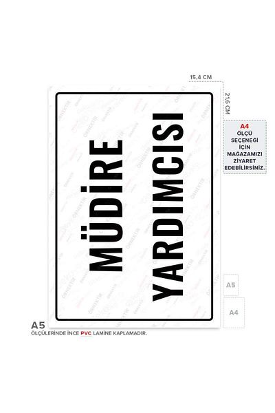 Posterya Ul01734-A5 - Assistant Director Warning Sign (15,4×21,6cm)