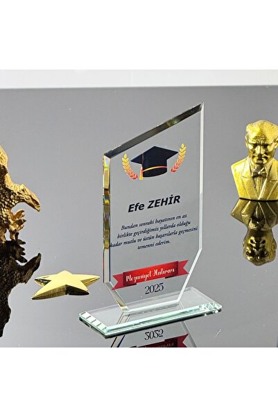 MERTKRİSTAL Kişiye Ve Kurumlara Özel Kristal Cam Plaket Plaket P102 - Minimum 10 Adet Ve Üzeri