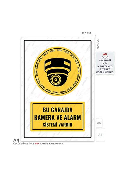 Posterya Ul01396-A4 - There Is a Camera and Alarm System in This Garage Warning Sign (21.6×30.3cm)