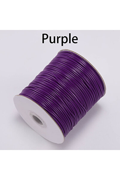 Choice 1.5 مم (10 أمتار) أرجواني 10 أمتار/مجموعة من حبل قطني مشمع كوري بخيوط ...