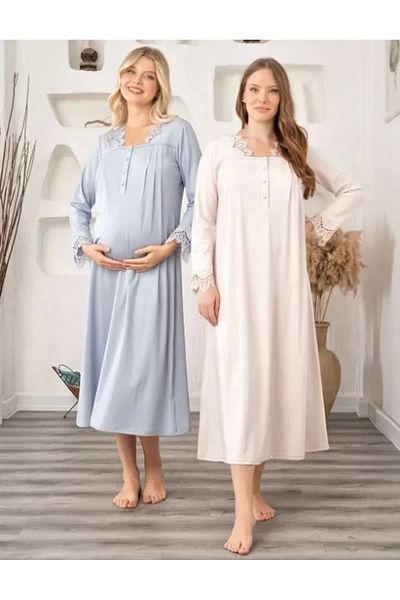 Beruflic ثوب نوم نسائي بياقة إسلامية للحوامل من Bone 5911