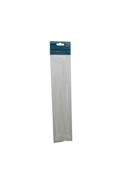 Findit 25Pcs White 3.6X300Mm Plastic Cirt Clamp (2818)