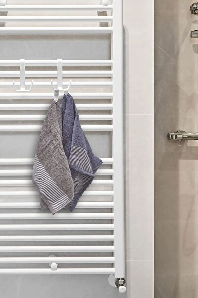 QesQin Havlupan İçin Pratik Plastik Havlu Askılığı Havlu Asma Kapasiteli 2 Adet