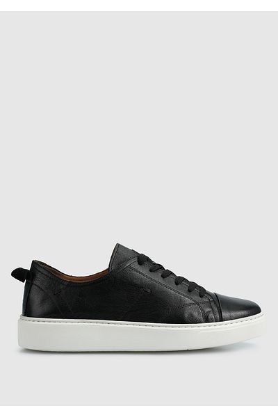 Provoq Black Leather Men's Shoes