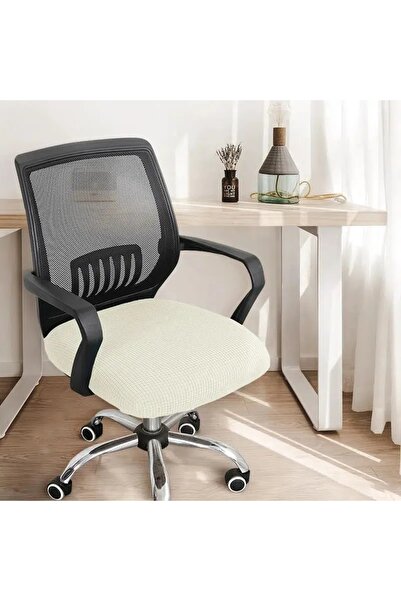 Choice أغطية مقاعد سباندكس بيضاء لكرسي المكتب، غطاء كرسي الكمبيوتر، واقي كرسي...