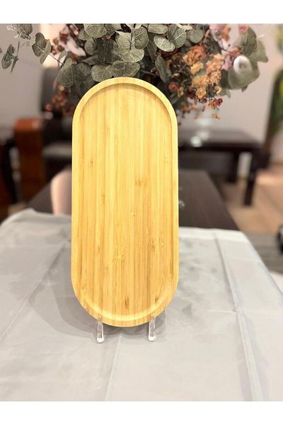 aljahwari Single rectangular wooden serving tray