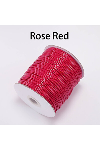 Choice 1.0 مم (10 أمتار) حبل قطني كوري مشمع أحمر وردي 10 أمتار/مجموعة حبل شمع...