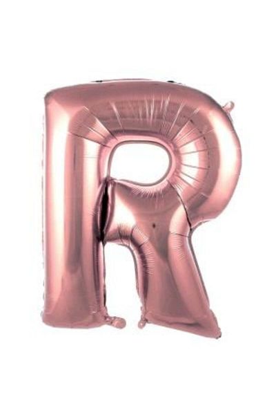 Ezgi Party Store R- Letter 40 Inch Rosegold Color Balloon 100 cm