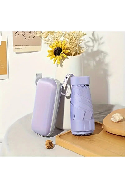 Choice VIOLET/紫罗兰 1pc Simple Travel Portable Ultra-light Sixfold UV-resistant Mini Umbrella