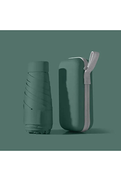 Choice army green 1pc Simple Travel Portable Ultra-light Sixfold UV-resistant Mini Umbrella