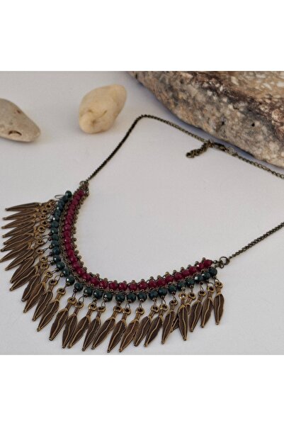 azra takı tasarım El Yapımı Kısa ,otantik,bohem,etnik Kısa Kadın Renkli Kolye