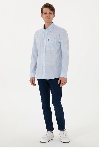 U.S. Polo Assn. Риза с яка с копчета и джобове от U.S. Polo Assn Slim Fit