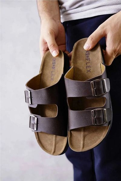 Behtah Kundura Unisex Orthopedic Double Buckle Daily Comfortable Indoor Slippers