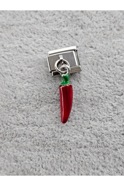 SiestaAccessories Red Pepper Dangle Italian Bracelet Charm