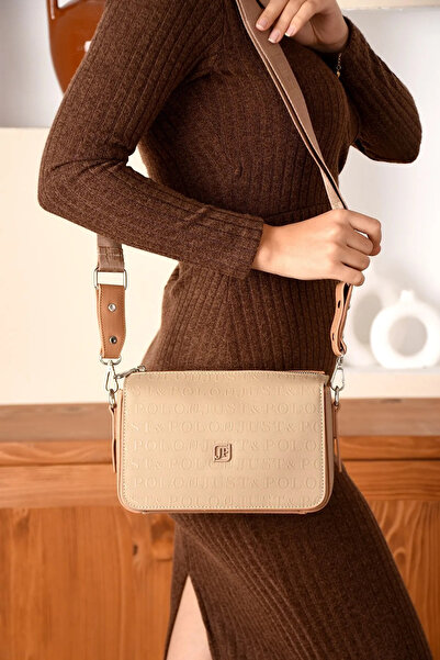 Just Polo Women's Embossed Printed Hand and Shoulder Bag