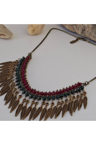 azra takı tasarım Handmade Short, authentic, bohemian, ethnic Short Women's Colorful Necklace