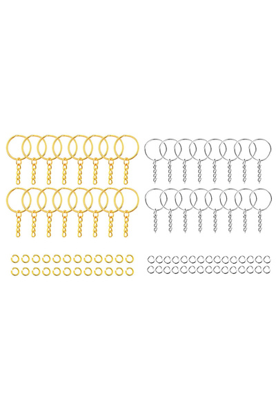 Choice 30 قطعة من سلسلة المفاتيح المعدنية المطلية بالفضة، 30 قطعة من سلسلة ال...