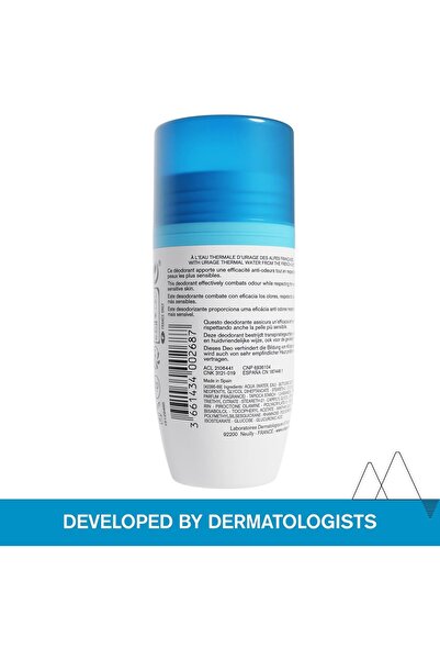 MQ Uriage Ultra-Gentle Deodorant for Sensitive Skin - 24h Odor Protection - Refreshing Scent - Roll-on