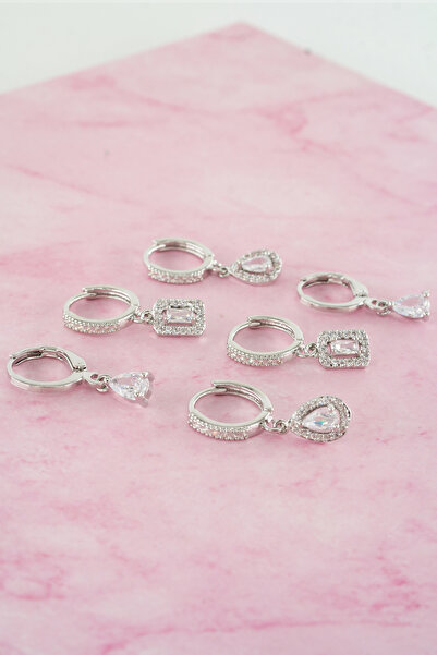 ARTEMİSİA Kadın Vip Seri Antialerjenik Sallantılı Figürlü 6'lı Küpe Seti