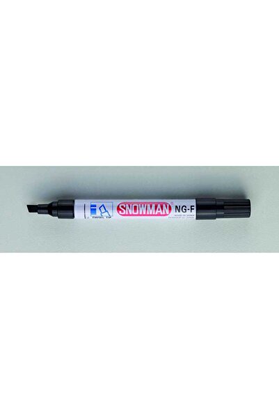Snowman Cut Tip Metal Body Permanent Marker - Black