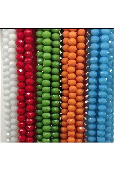 yiğit aksesuar 8 mm 5 Colors 5 Strand Matte Crystal Bead Rosary Bead