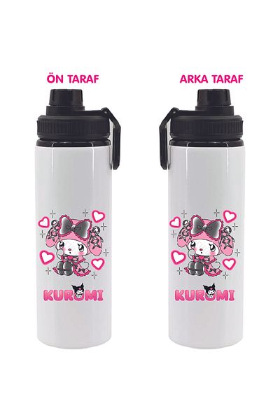DKDZ SHOP Kuromi Printed Metal Freezer Black 850ml.-008