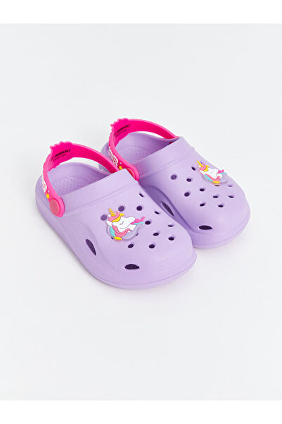 LC Waikiki LCW STEPS Lila Ananas Baskılı Kız Çocuk Plaj Sandaleti T T