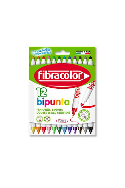 Fibracolor Double Ended Bipunta Pen - 12 Colors