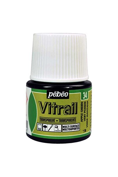 Pebeo Vitrail Solvent Bazlı Cam Boya 45ml Şişe - 05034 Apple Green