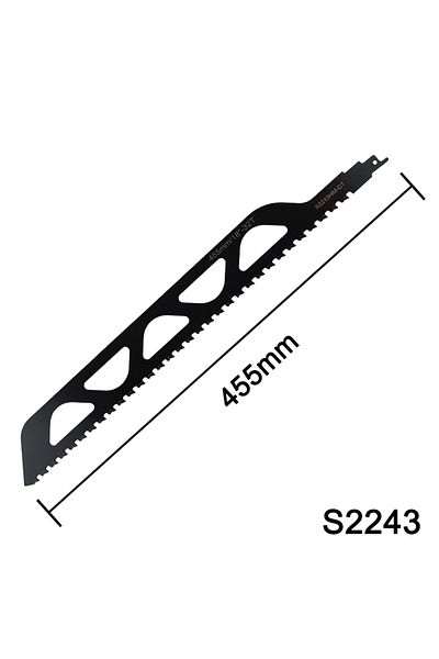 Choice S2243-455mm Carbide Reciprocating saw Blade Carbide Reciprocating Saber saw Foam Block Concrete Ston