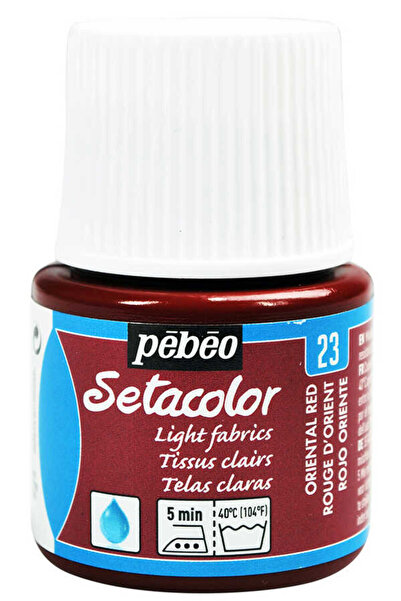 Pebeo Setacolor Transparan Kumaş Boya 45ml Şişe - 23 Rouge Drient